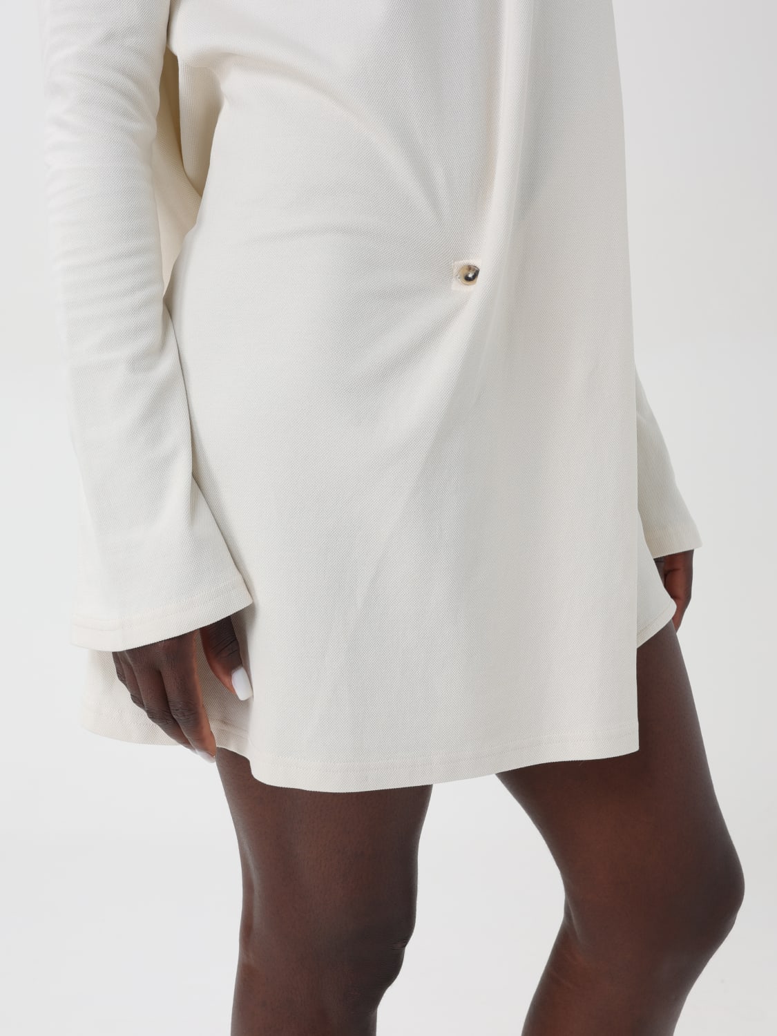 COURRÈGES ROBES: Robes femme CourrÈges, Beige - Img 4