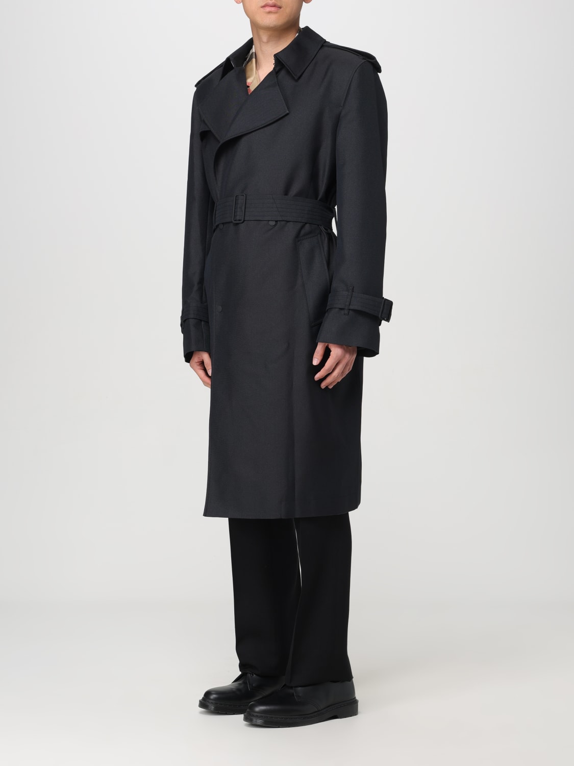 BURBERRY TRENCH COAT: Coat men Burberry, Black - Img 4