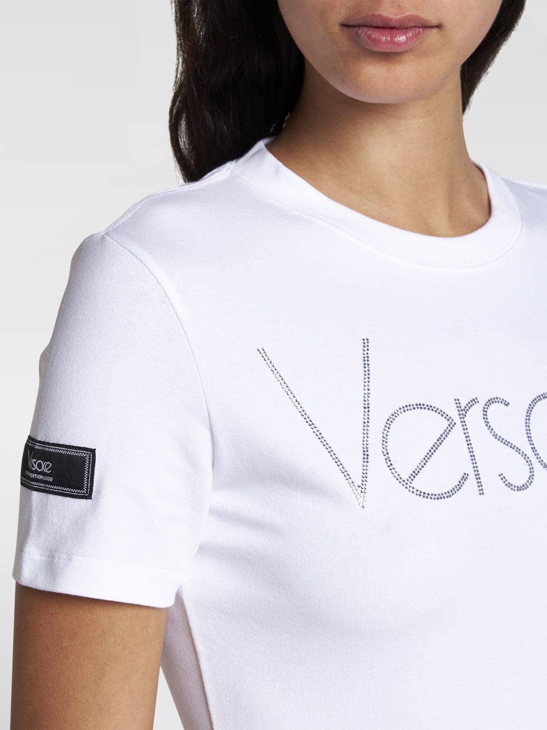 VERSACE T-SHIRT: T-shirt woman Versace, White - Img 3