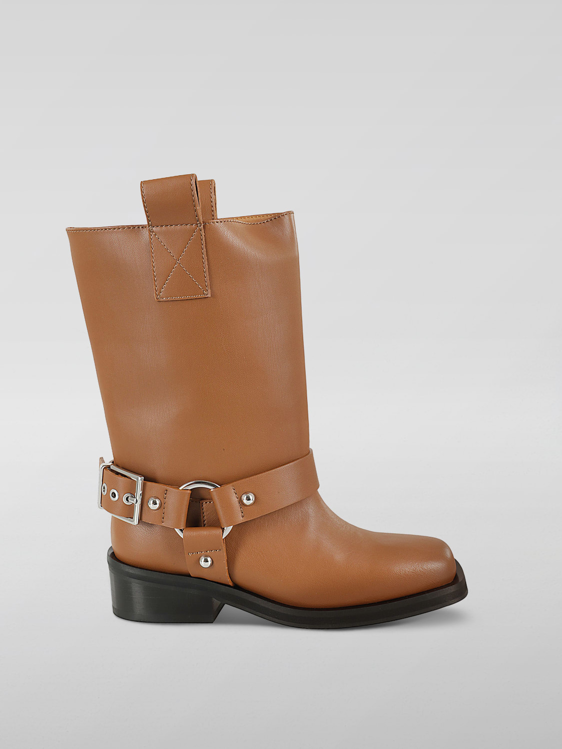 Ganni Outlet Shoes woman Brown Ganni boots S2192 online at GIGLIO.COM