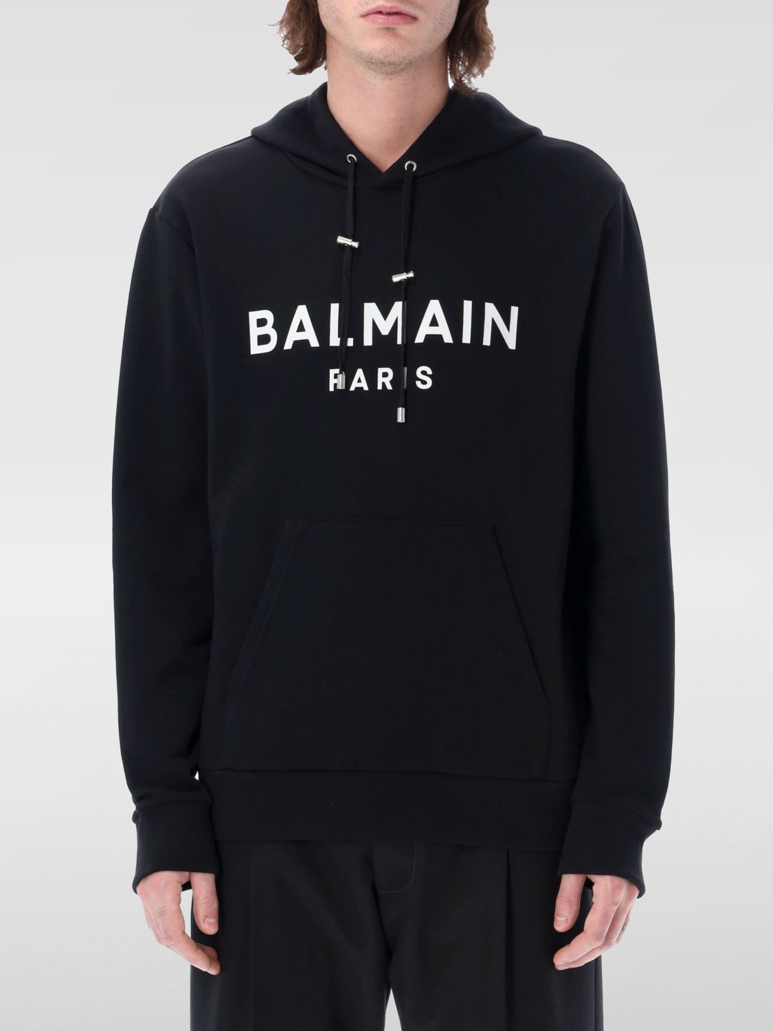 Balmain Outlet Sweatshirt men Black Balmain sweatshirt CH1JR002BB65 online at GIGLIO.COM