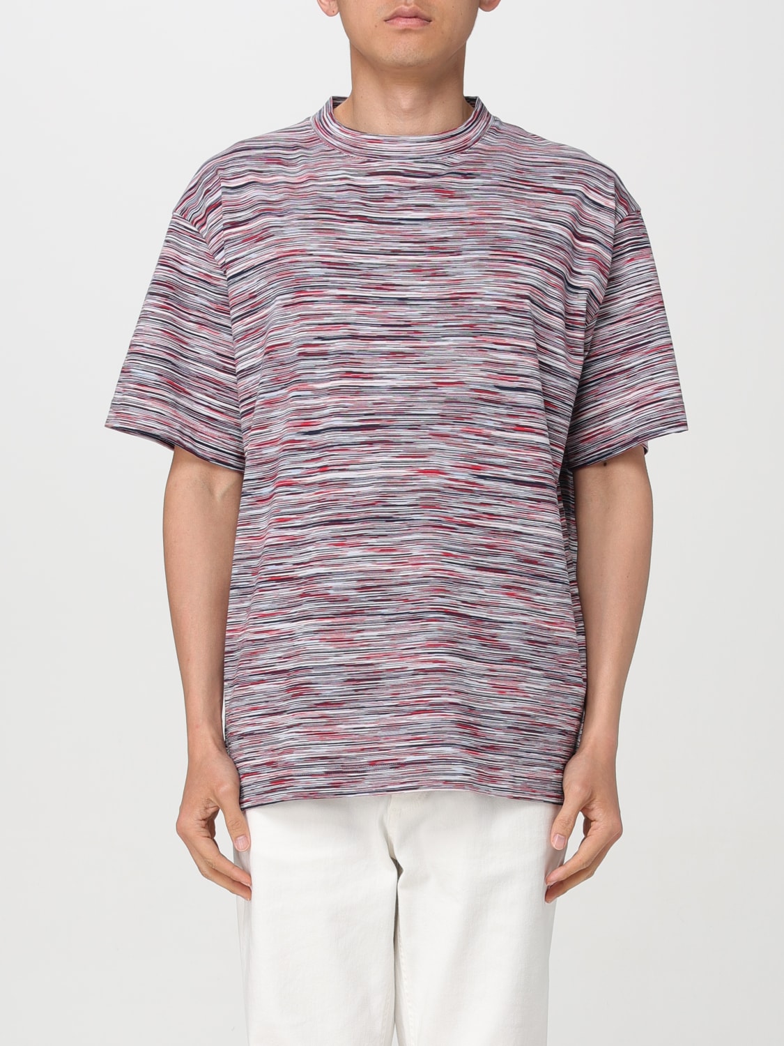 Giglio T-shirt Missoni in cotone con righe multicolor