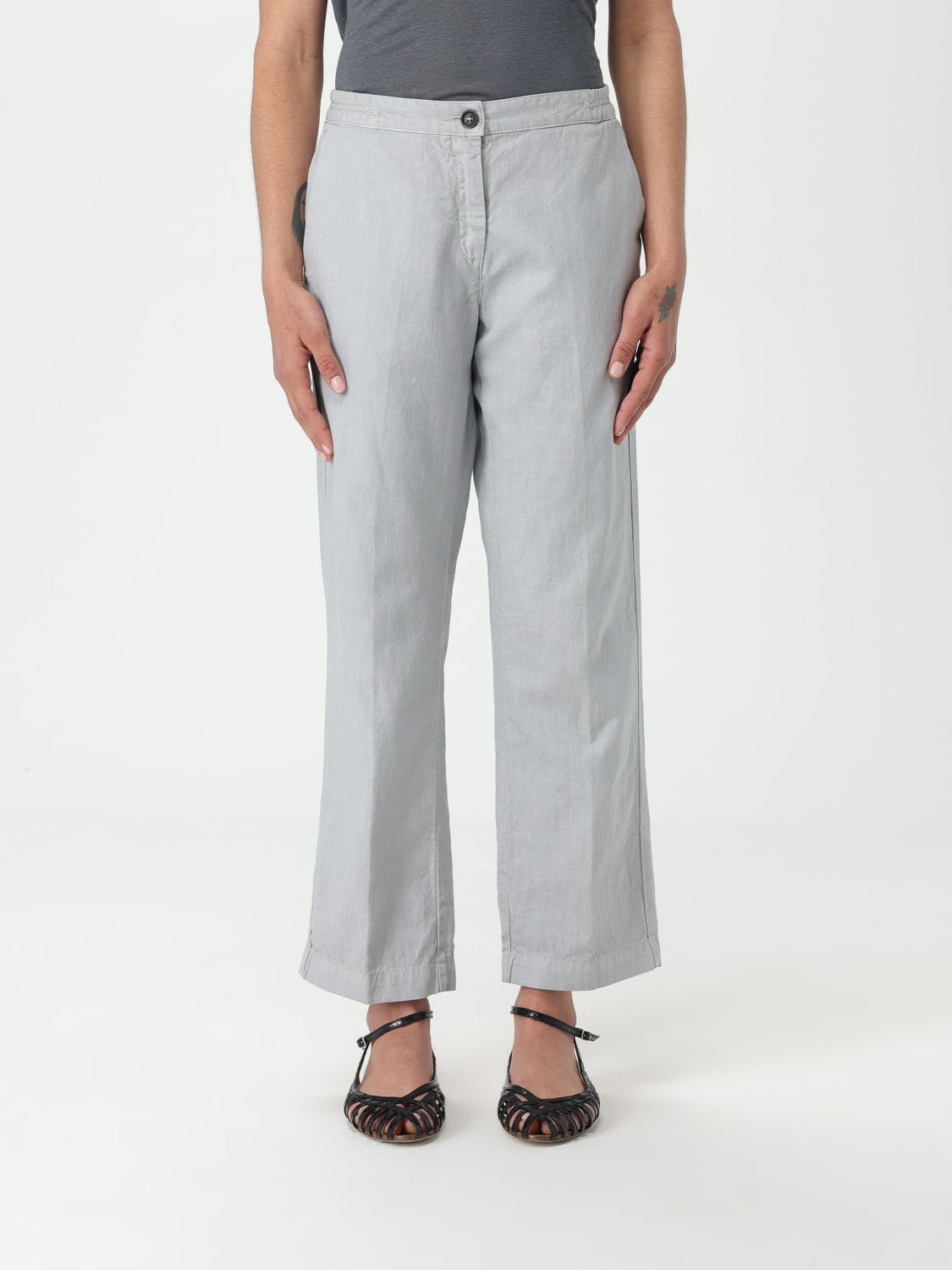 MASSIMO ALBA PANTS: Pants woman Massimo Alba, Silver - Img 1