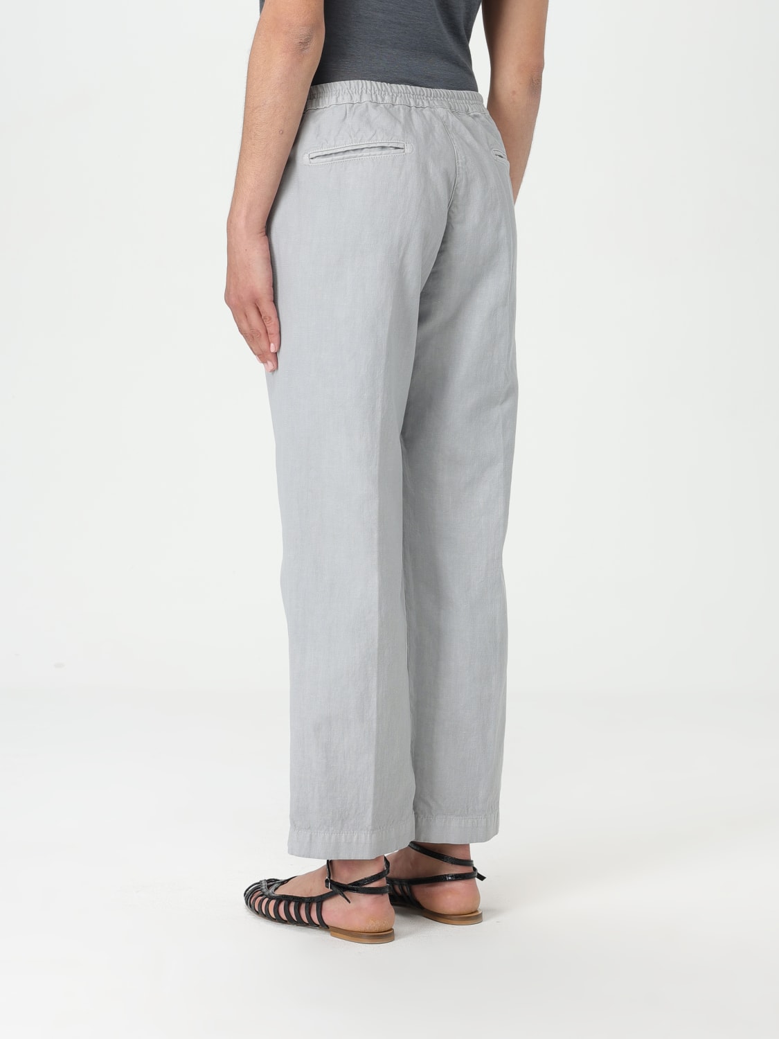 MASSIMO ALBA PANTS: Pants woman Massimo Alba, Silver - Img 2