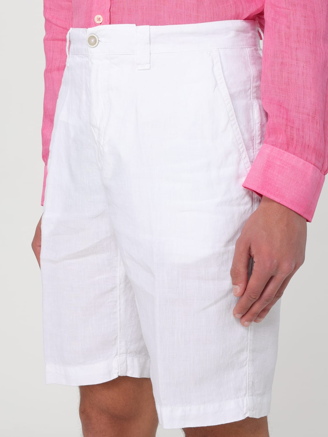 120% LINO SHORT: Short homme 120% Lino, Blanc - Img 3