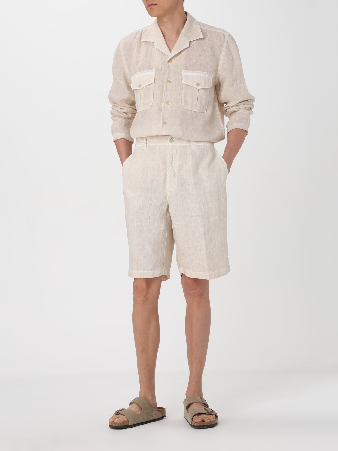 120% LINO SHORT: Short homme 120% Lino, Safari - Img 2