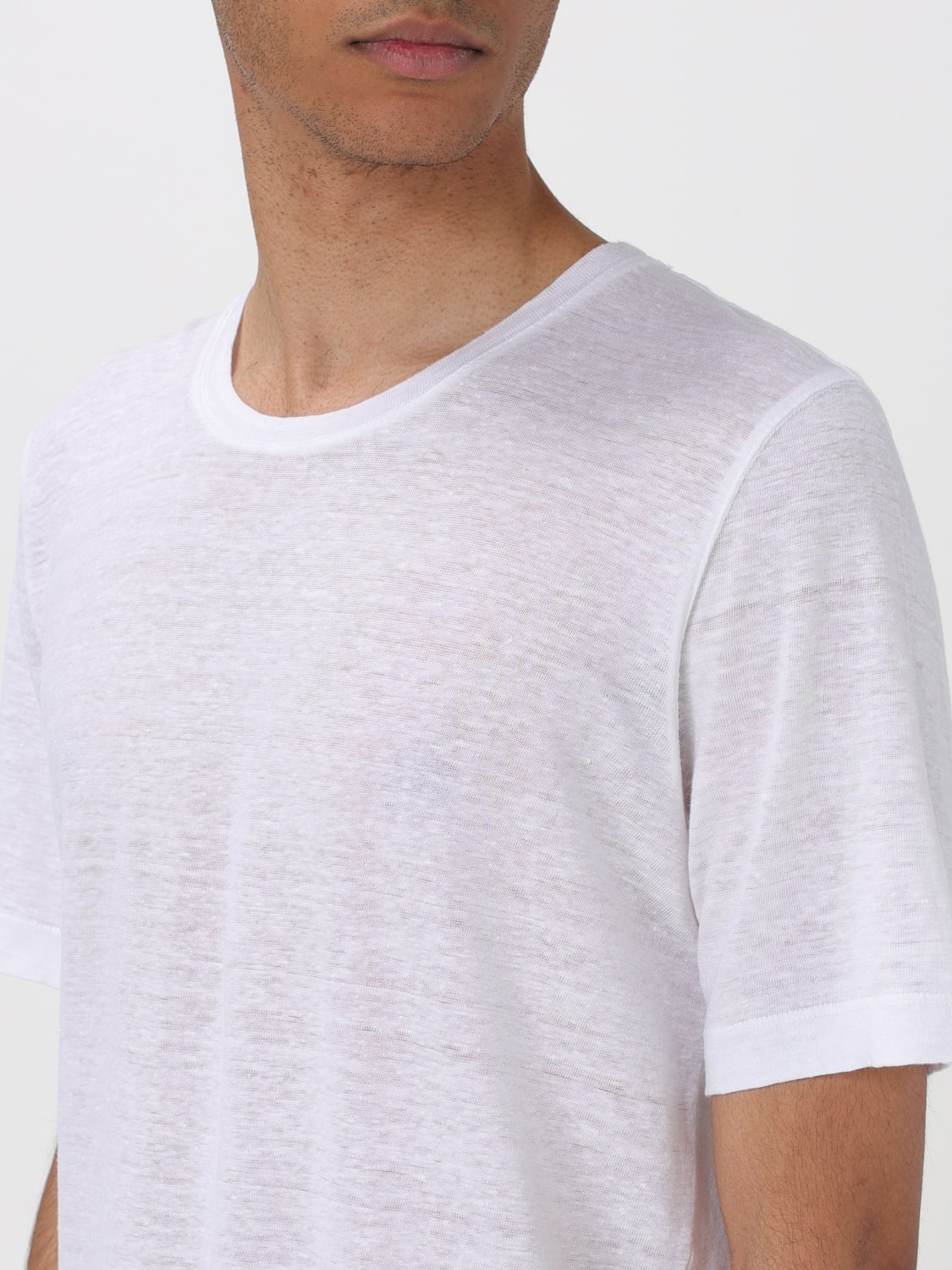 120% LINO T-SHIRT: T-shirt men 120% Lino, White - Img 4