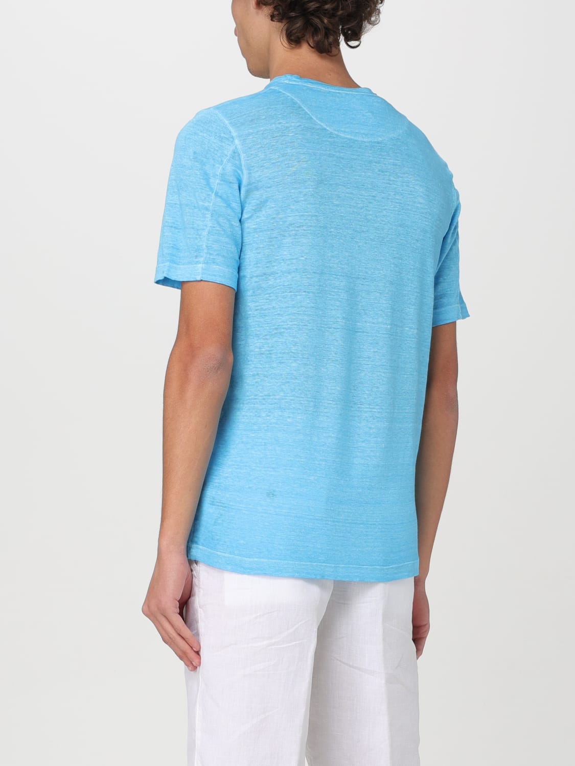 120% LINO T-SHIRT: T-shirt men 120% Lino, Blue - Img 2