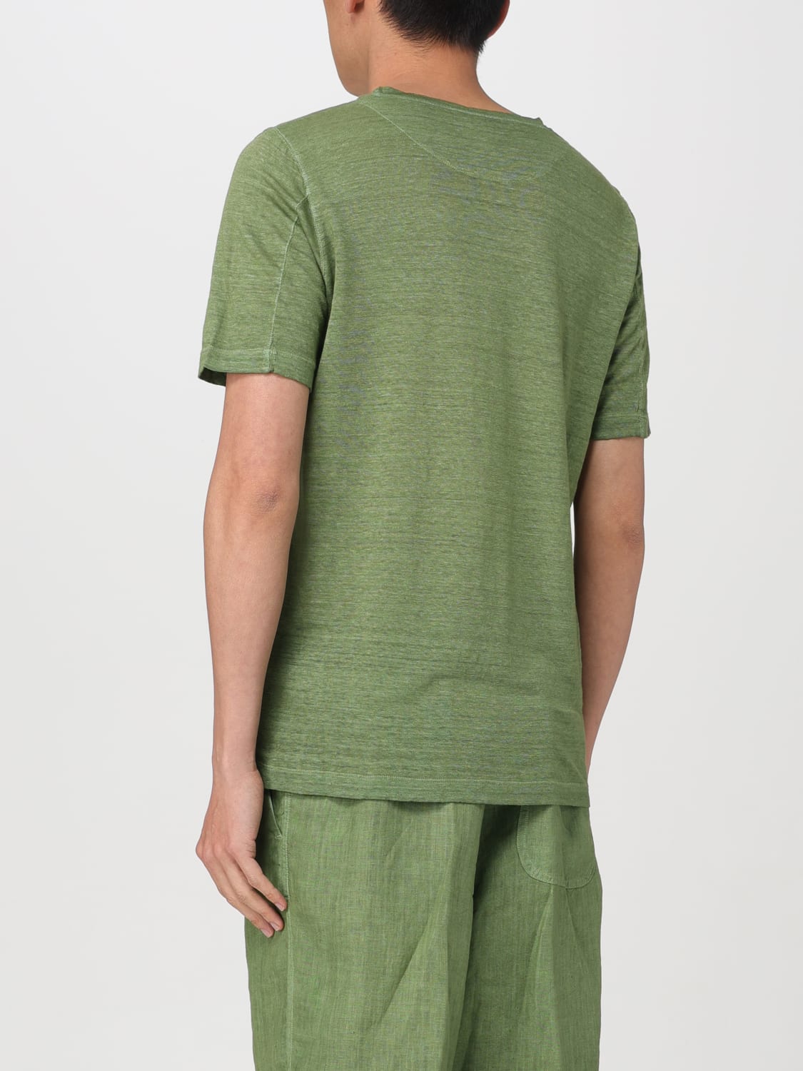 120% LINO T-SHIRT: T-shirt men 120% Lino, Green - Img 2