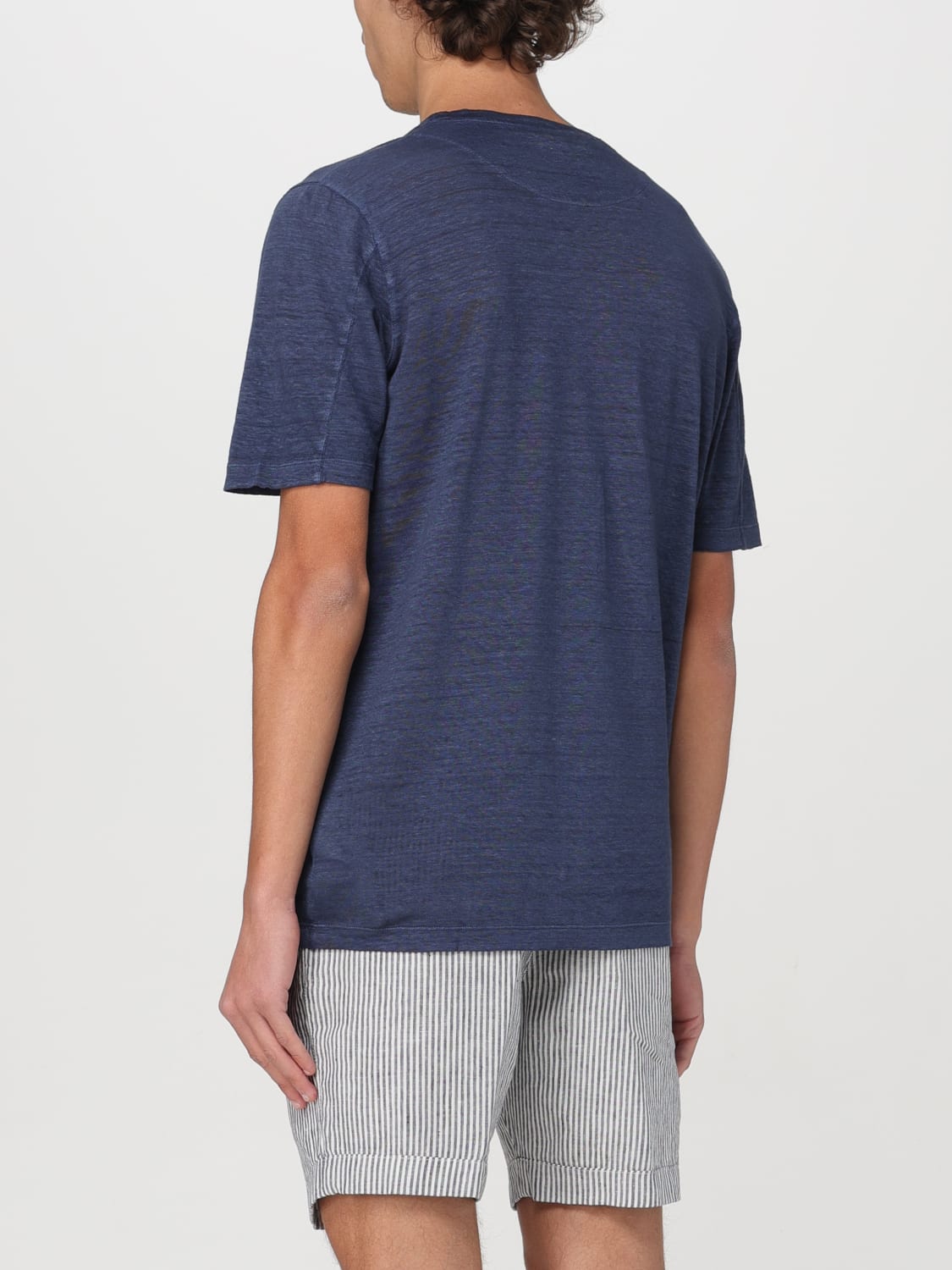 120% LINO T-SHIRT: T-shirt men 120% Lino, Navy - Img 2