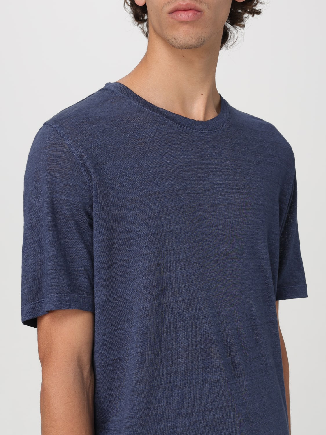 120% LINO T-SHIRT: T-shirt men 120% Lino, Navy - Img 3