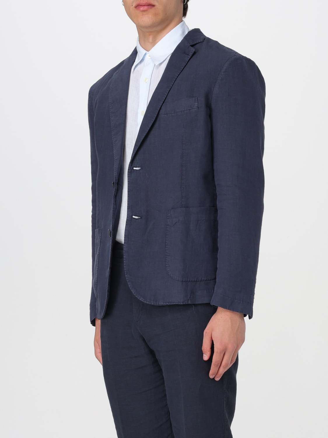 120% LINO BLAZER: 120% Lino men's blazer, Navy - Img 3