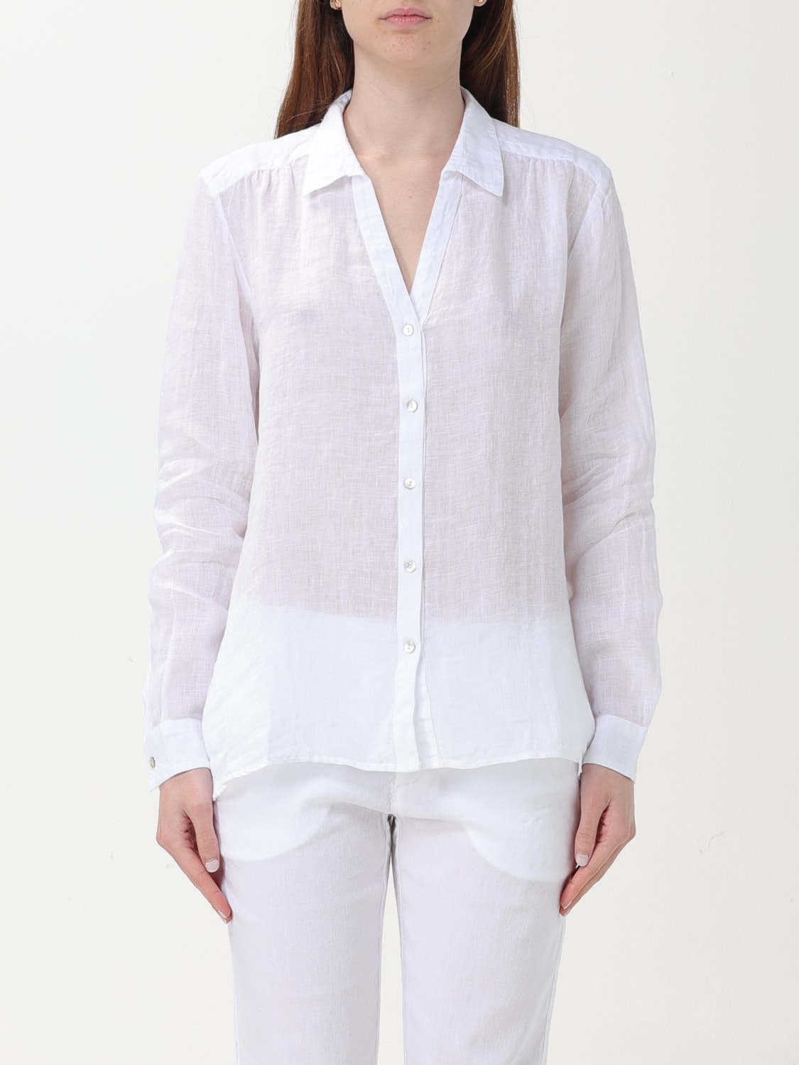 120% LINO SHIRT: Shirt woman 120% Lino, White - Img 1