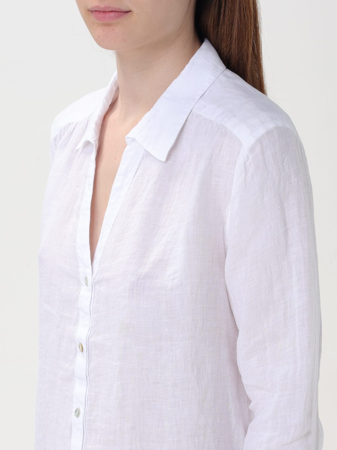 120% LINO SHIRT: Shirt woman 120% Lino, White - Img 3