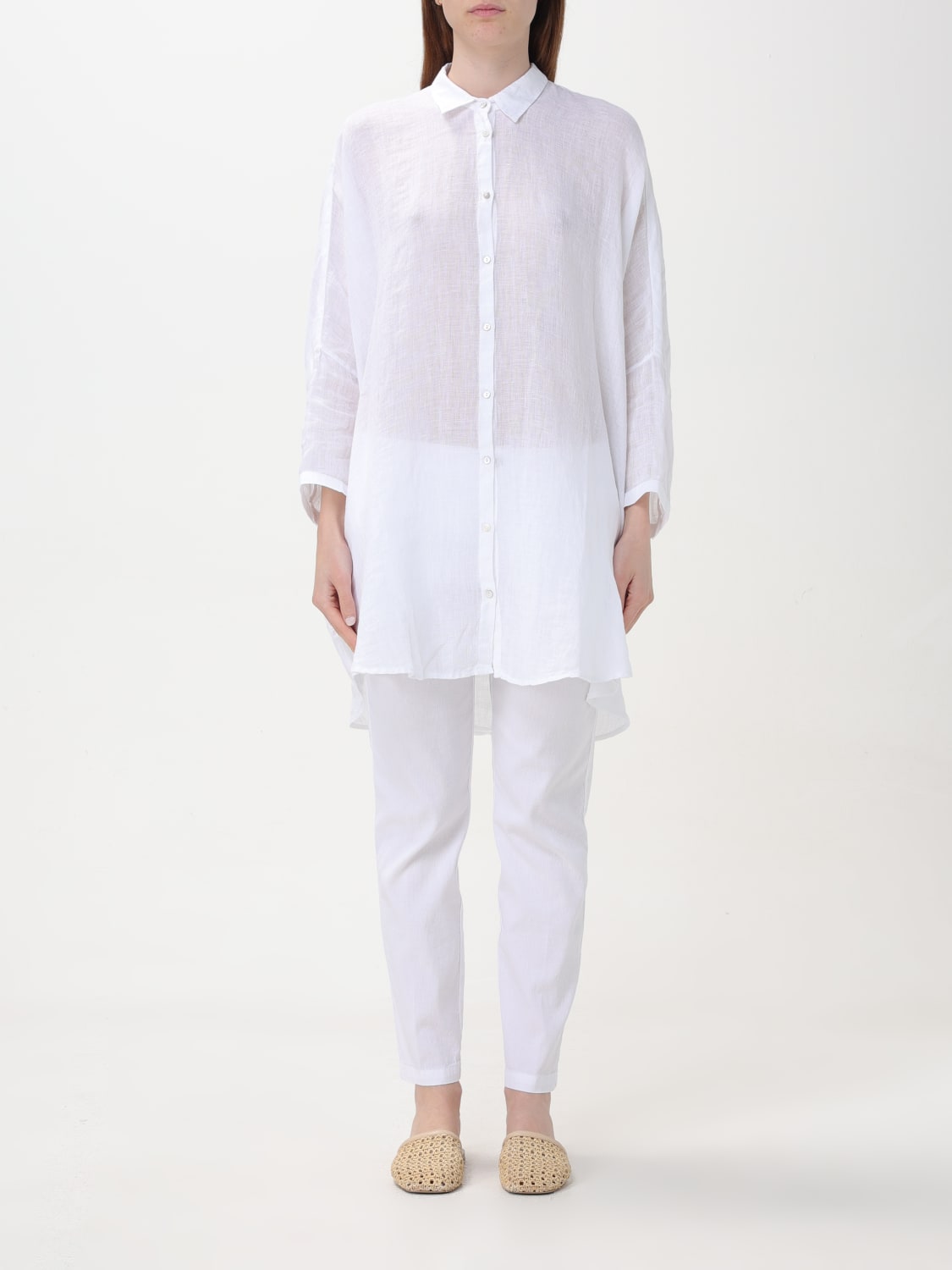 120% LINO SHIRT: Shirt woman 120% Lino, White - Img 1