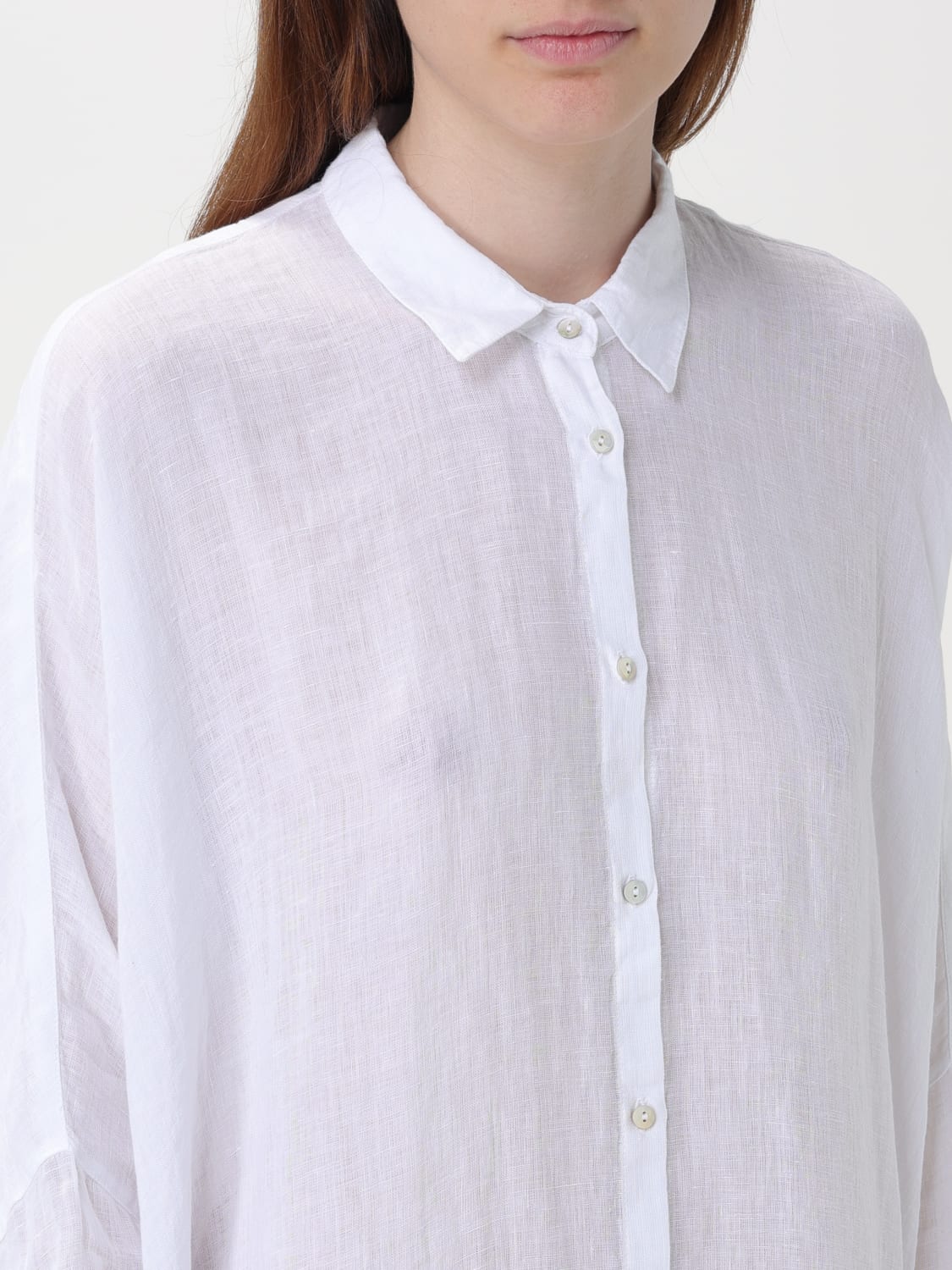 120% LINO SHIRT: Shirt woman 120% Lino, White - Img 3