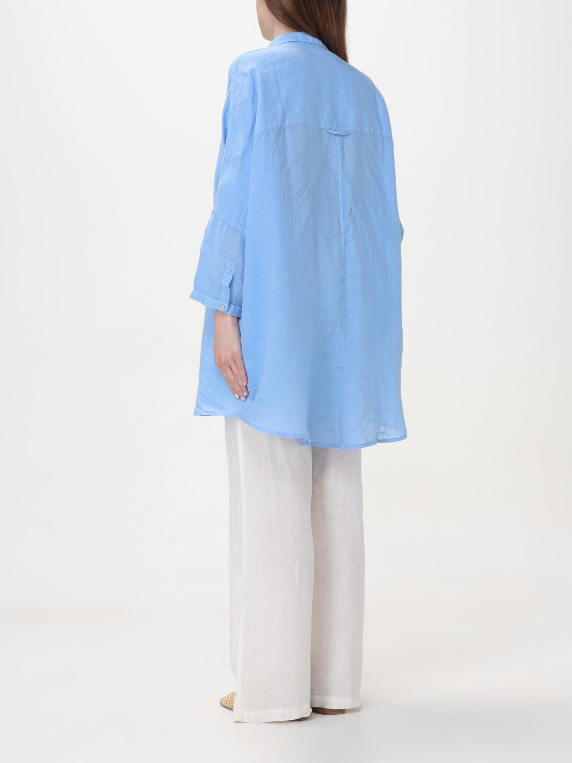 120% LINO SHIRT: Shirt woman 120% Lino, Blue - Img 2