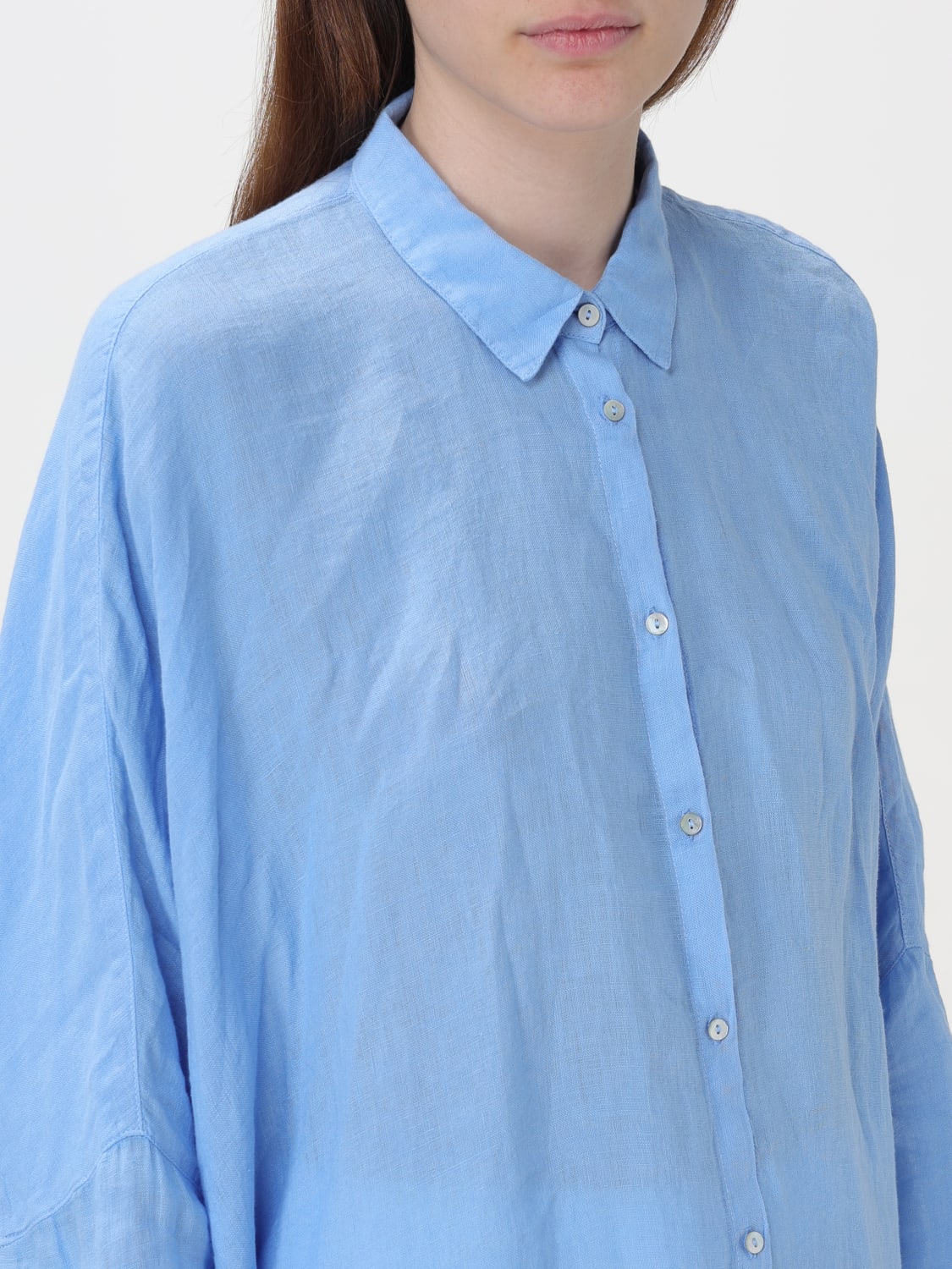 120% LINO SHIRT: Shirt woman 120% Lino, Blue - Img 3