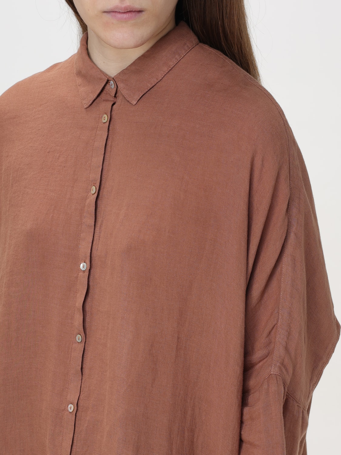 120% LINO SHIRT: Shirt woman 120% Lino, Tobacco - Img 3