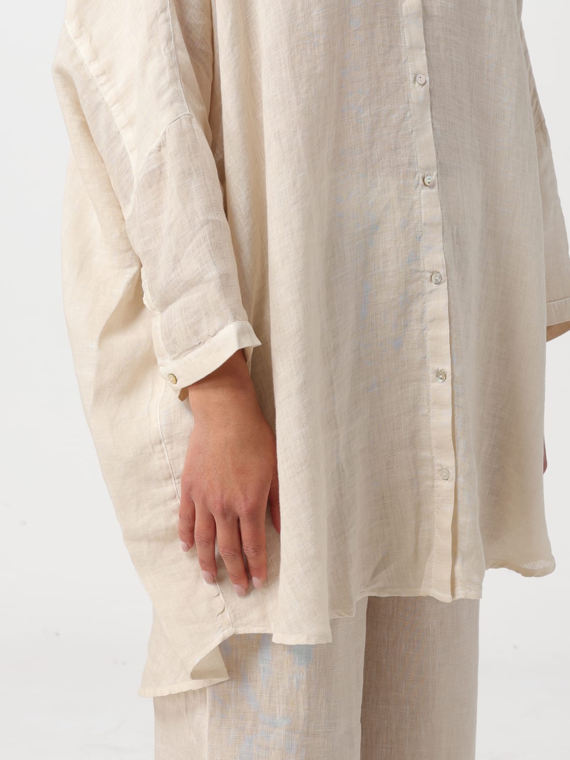 120% LINO SHIRT: Shirt woman 120% Lino, Safari - Img 3