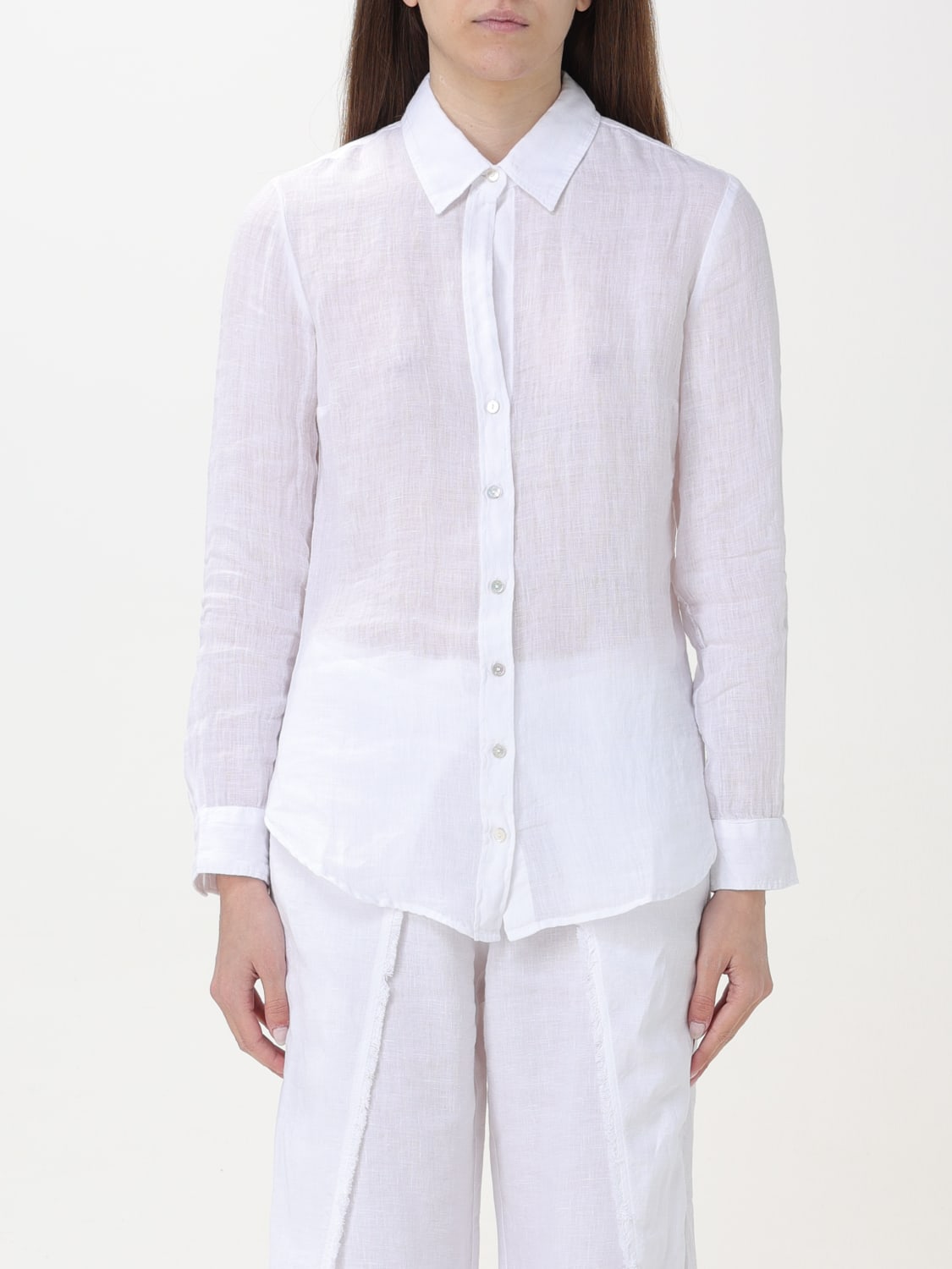 120% LINO SHIRT: Shirt woman 120% Lino, White - Img 1