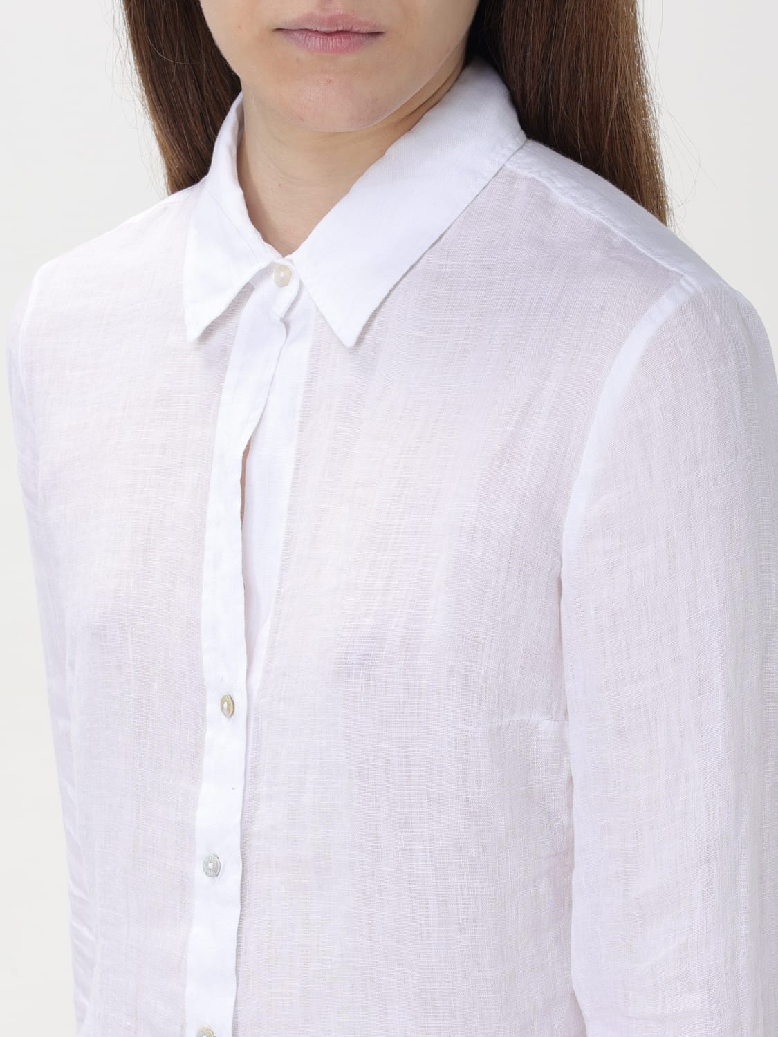 120% LINO SHIRT: Shirt woman 120% Lino, White - Img 3