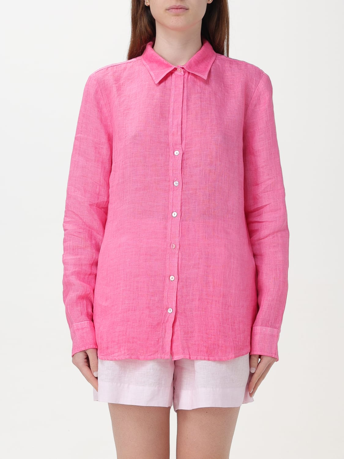 120% LINO SHIRT: Shirt woman 120% Lino, Fuchsia - Img 1