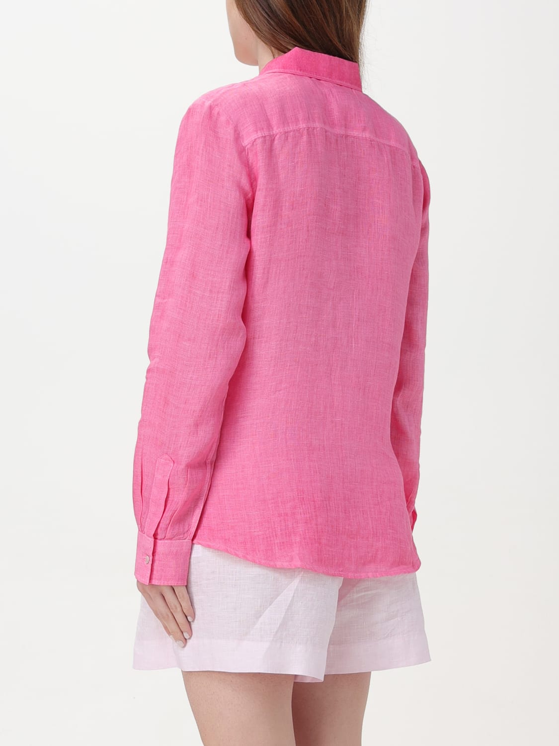 120% LINO SHIRT: Shirt woman 120% Lino, Fuchsia - Img 2