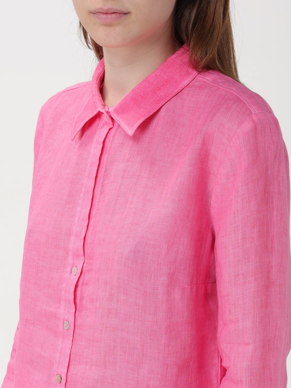 120% LINO SHIRT: Shirt woman 120% Lino, Fuchsia - Img 3