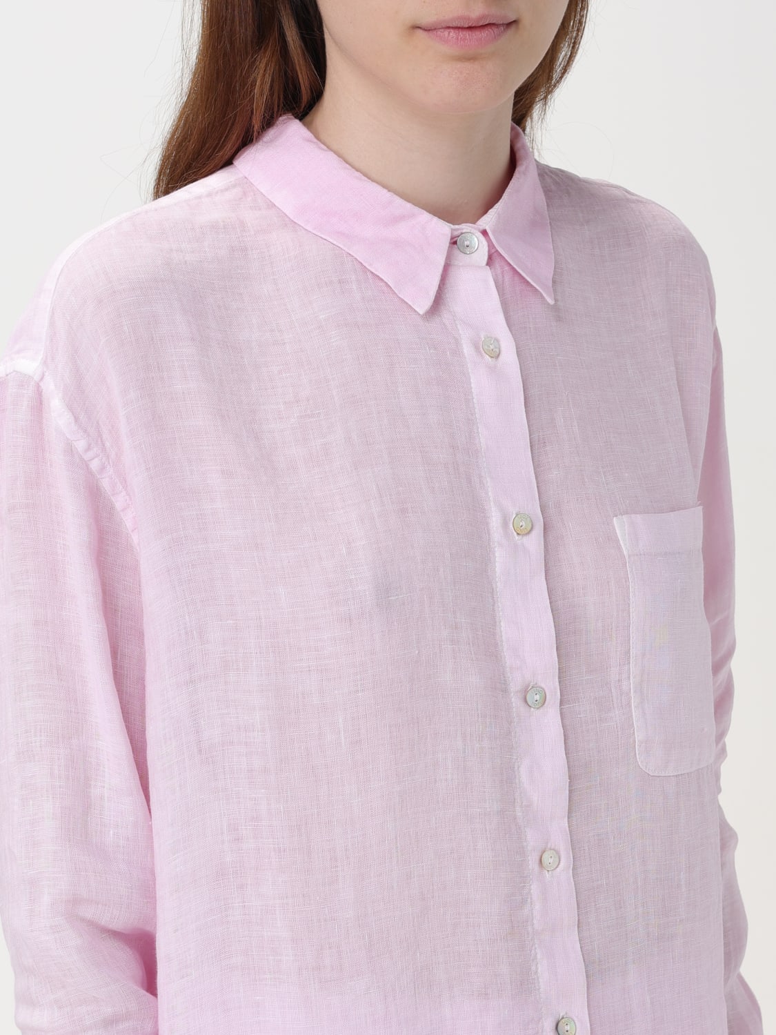 120% LINO CAMISA: Camisa mujer 120% Lino, Rosa - Img 3