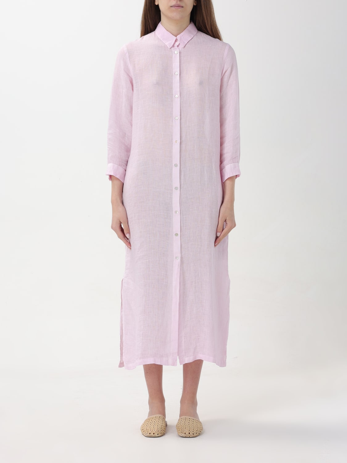 120% LINO DRESS: Dress woman 120% Lino, Pink - Img 1