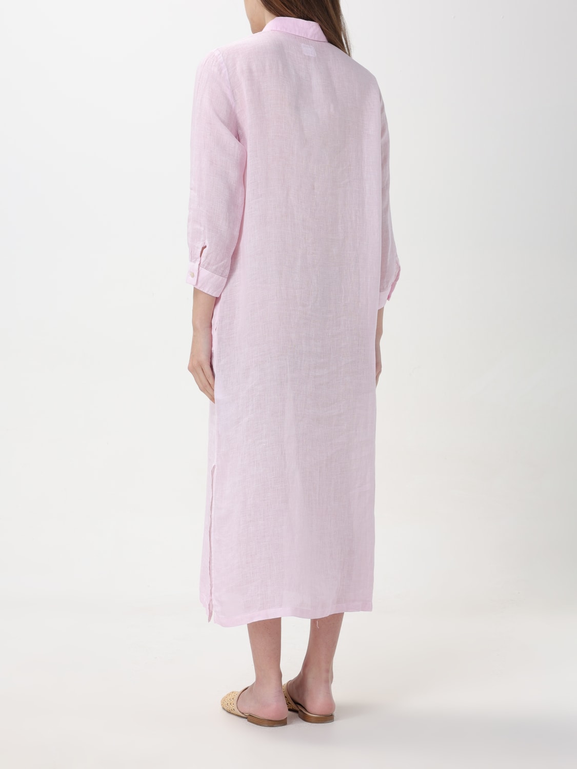 120% LINO DRESS: Dress woman 120% Lino, Pink - Img 2