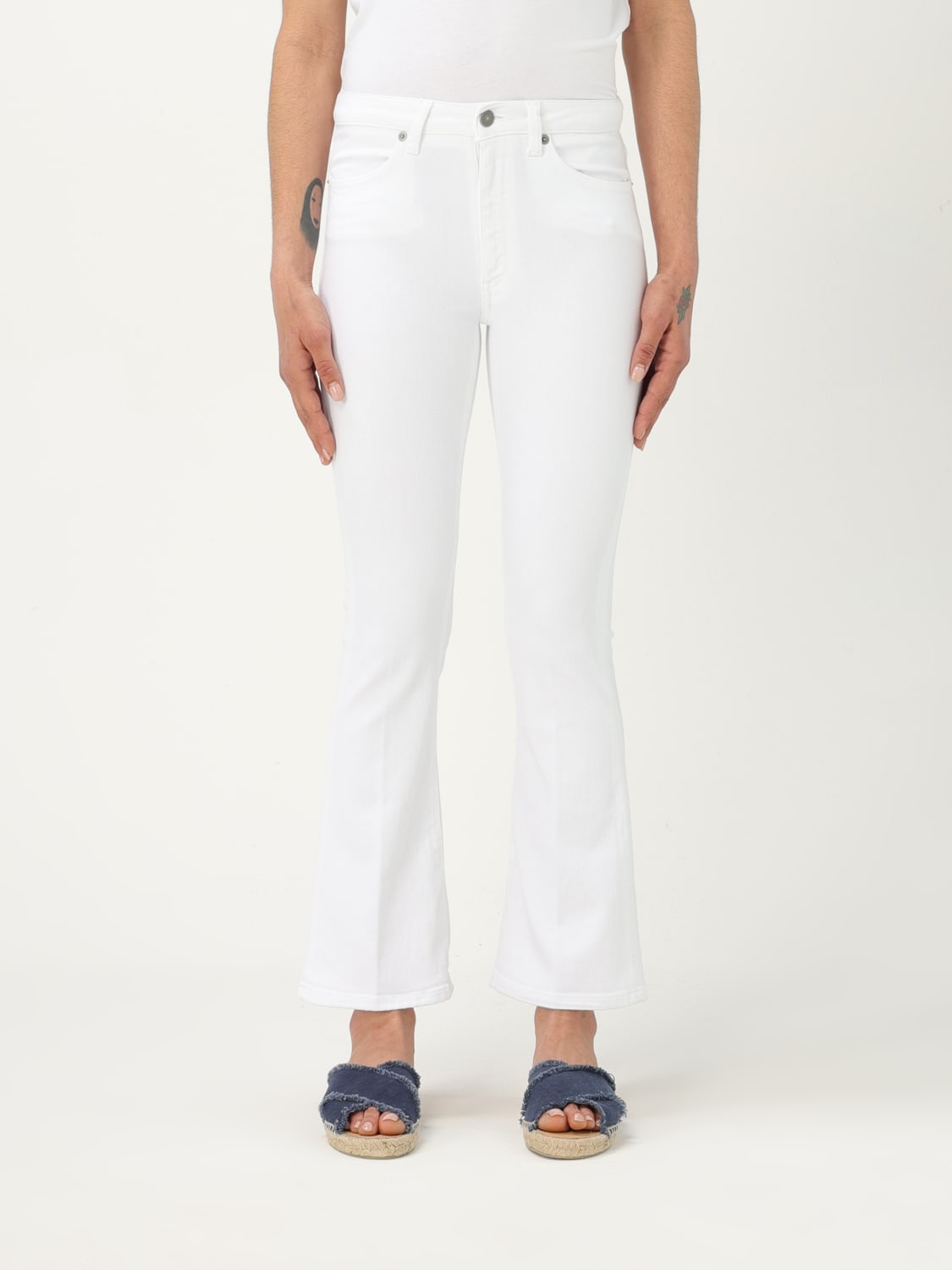 DONDUP JEANS: Jeans Dondup in denim , Bianco - Img 1