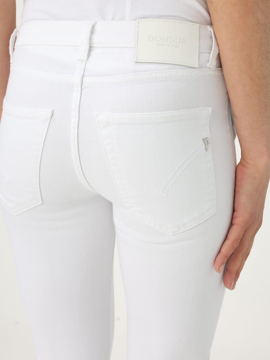 DONDUP JEANS: Jeans Dondup in denim , Bianco - Img 3