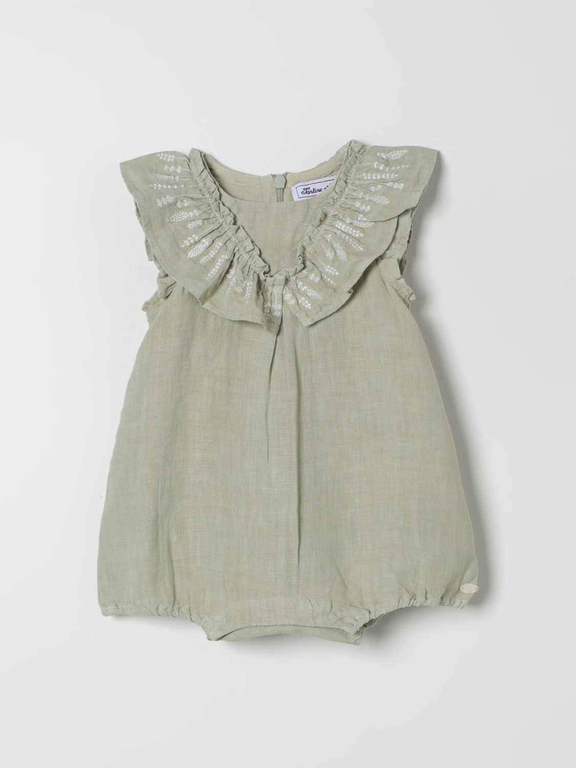 TARTINE ET CHOCOLAT TRACKSUITS: Tartine Et Chocolat baby romper, Green - Img 1