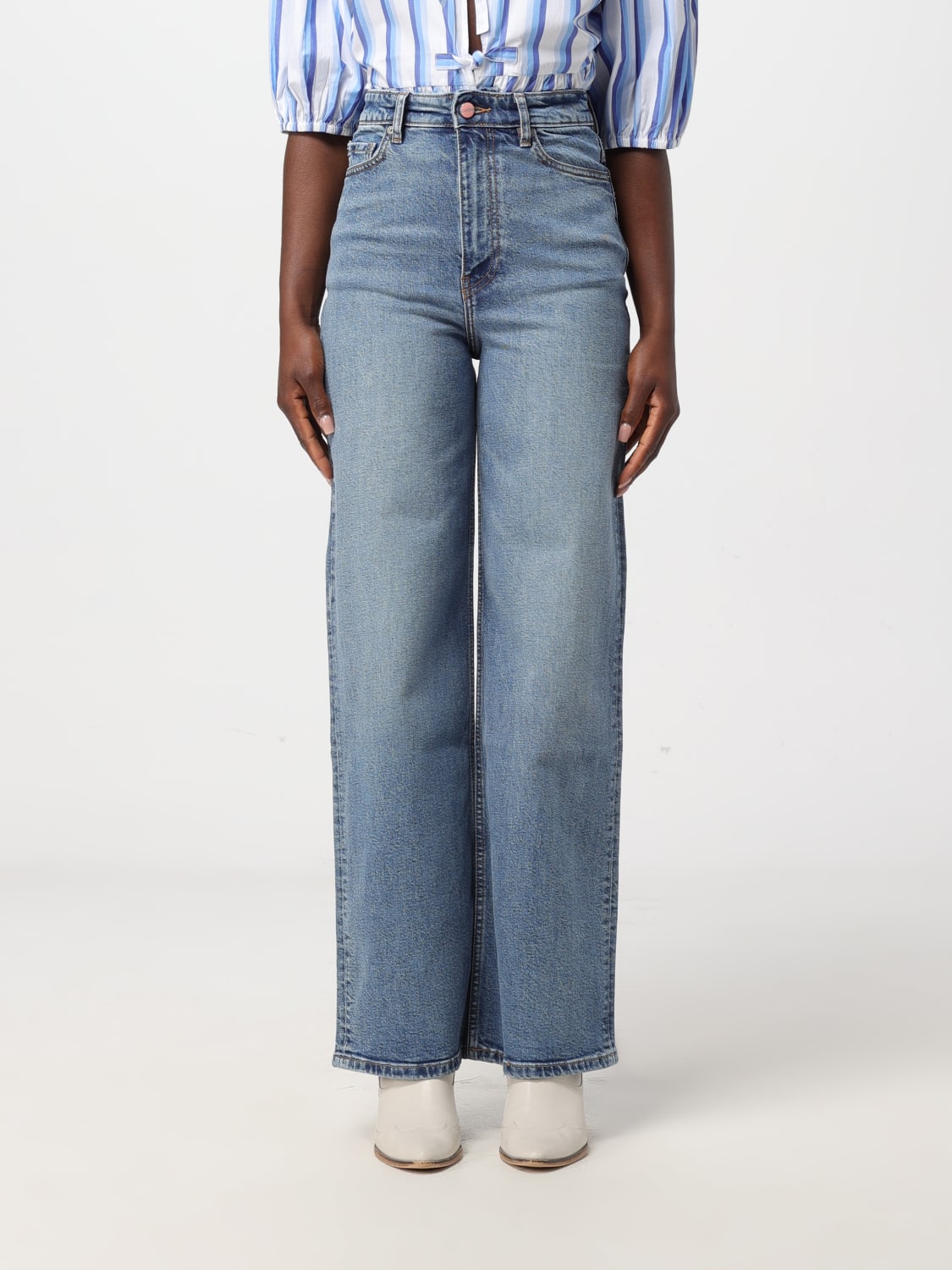 デニム・ジーパン GANNI Woman Jeans Blue J1706 567 GANNI: Jeans woman - Blue | Ganni jeans J1366 online at