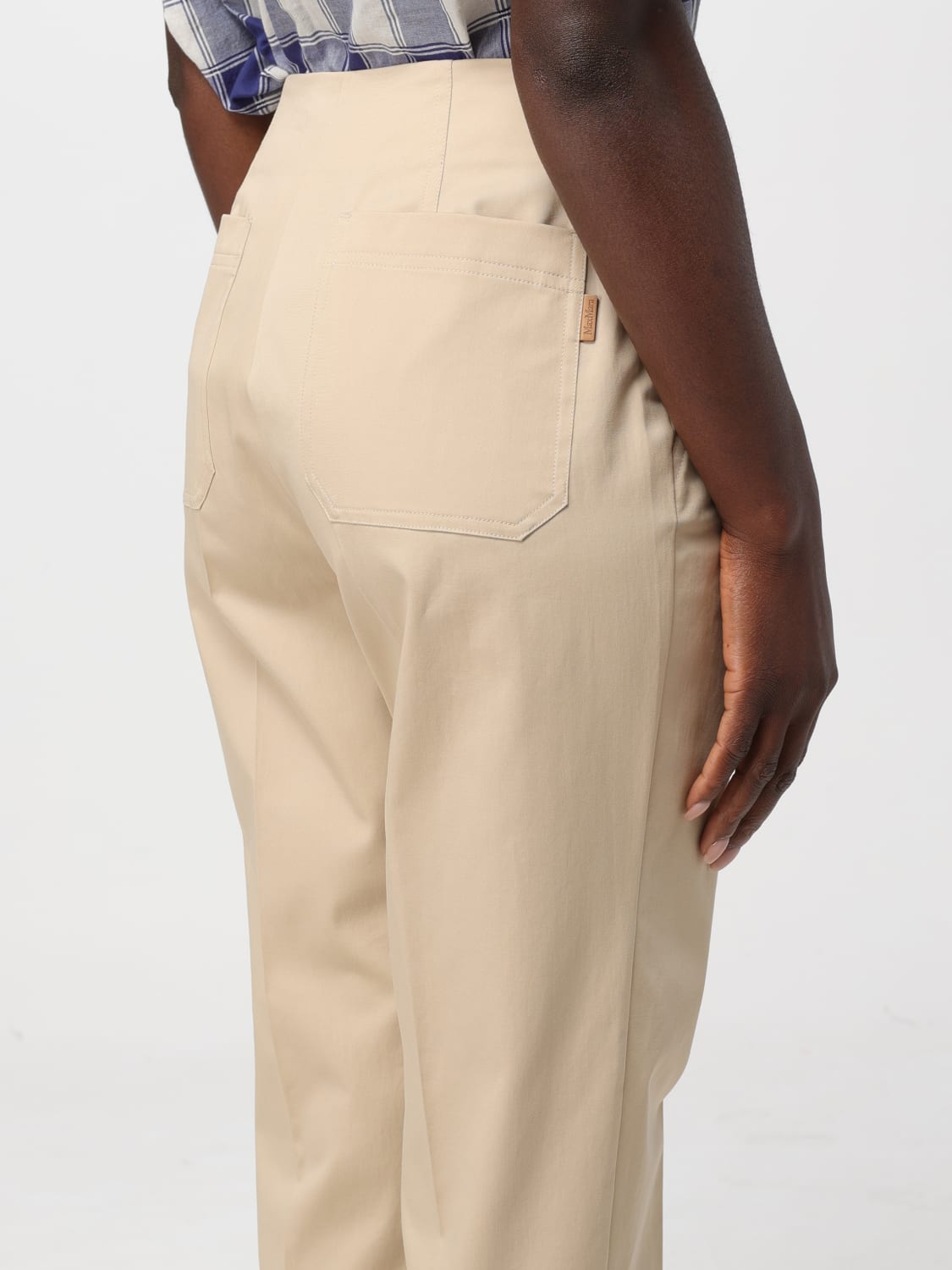 MAX MARA PANTALON: Pantalon femme Max Mara, Beige - Img 4