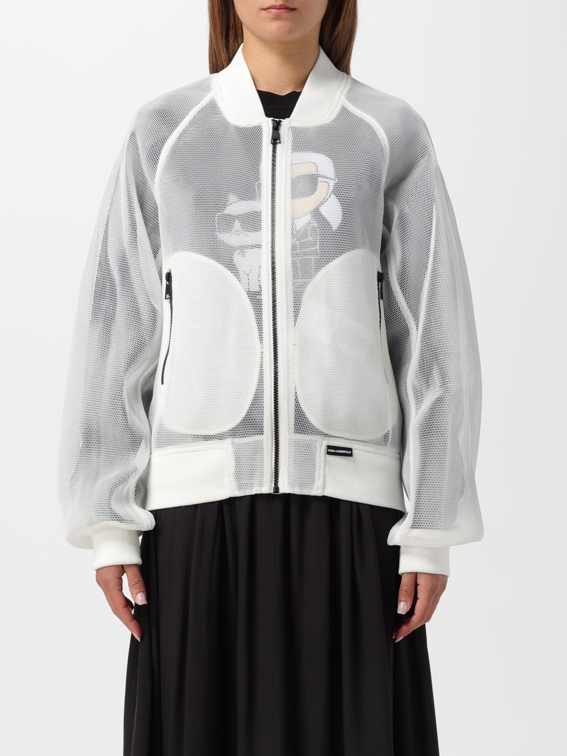 Karl Lagerfeld Outlet: Jacket woman - White | Karl Lagerfeld jacket ...