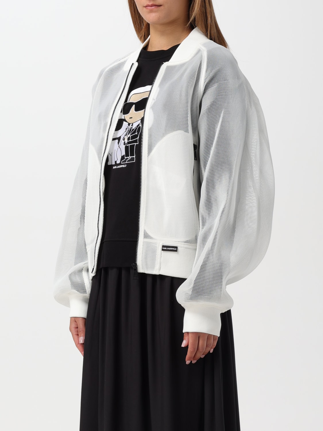 Karl Lagerfeld Outlet: Jacket woman - White | Karl Lagerfeld jacket ...