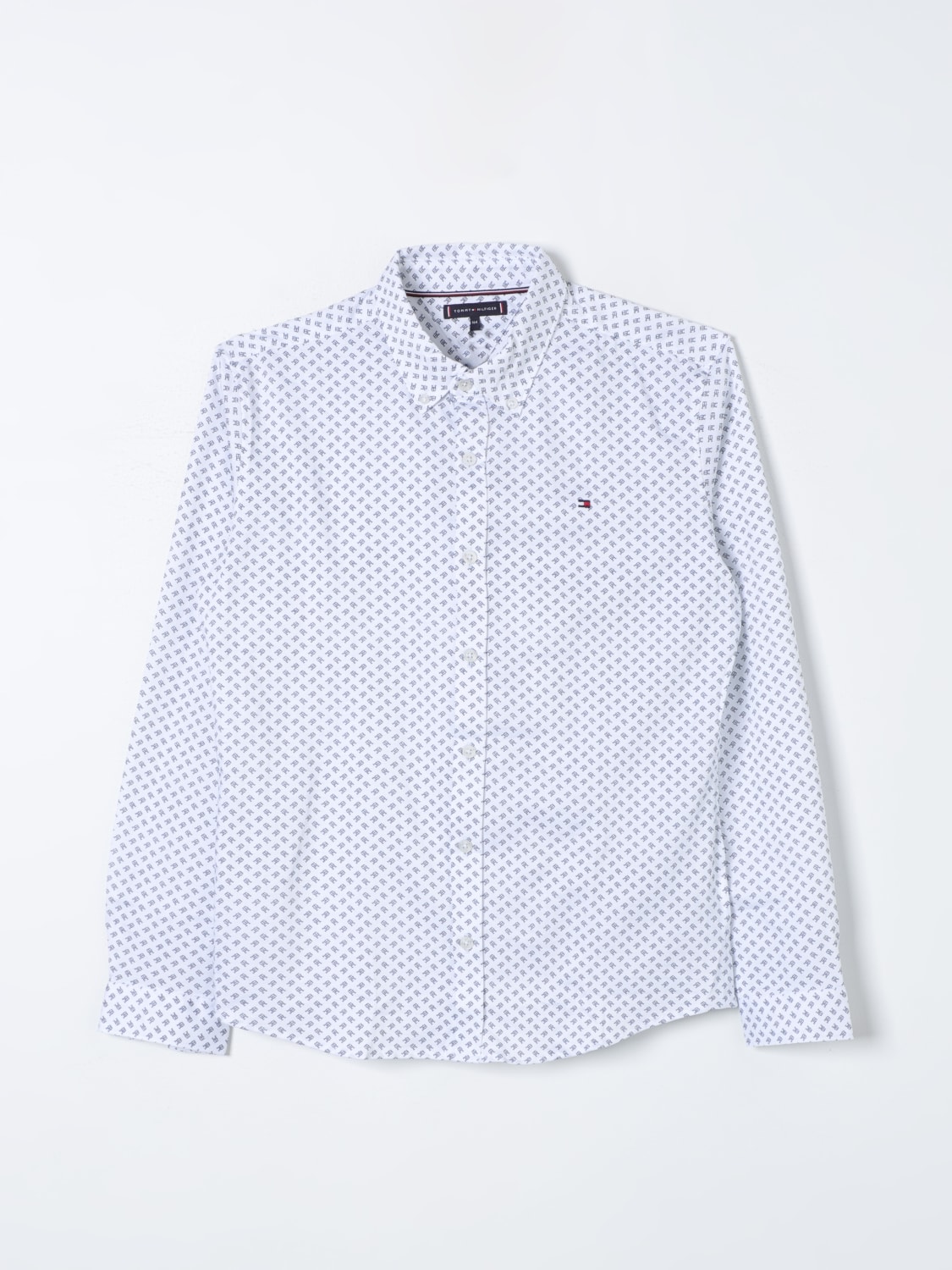 TOMMY HILFIGER: Shirt kids - White | Tommy Hilfiger shirt KB0KB08735 online  at GIGLIO.COM