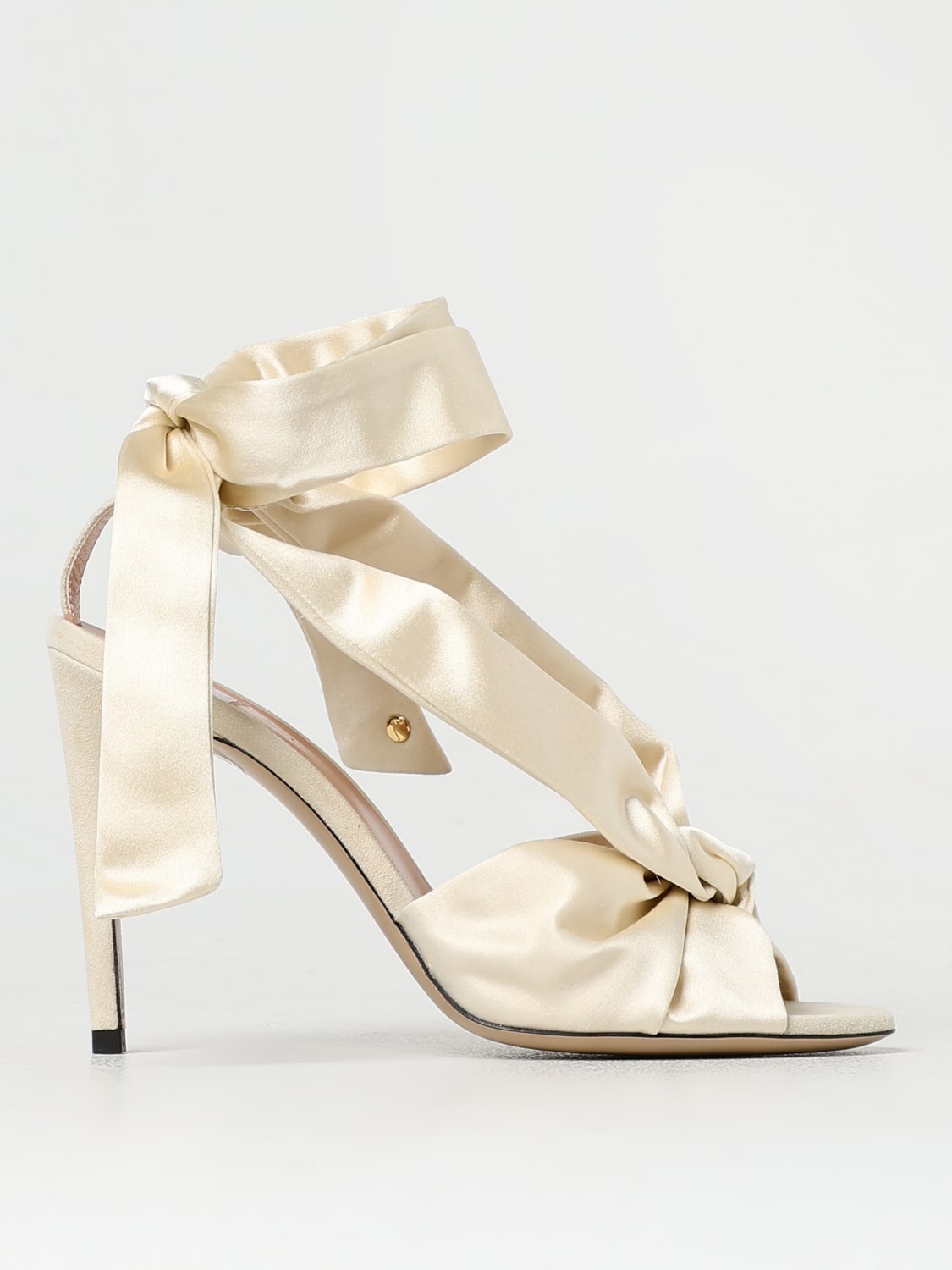 MOSCHINO COUTURE HEELED SANDALS: Heeled sandals woman Moschino Couture, Cream - Img 1