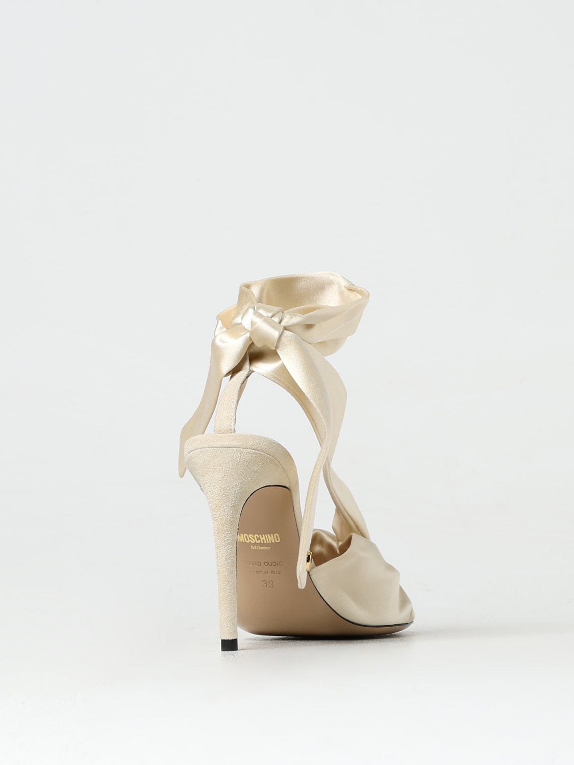 MOSCHINO COUTURE HEELED SANDALS: Heeled sandals woman Moschino Couture, Cream - Img 3