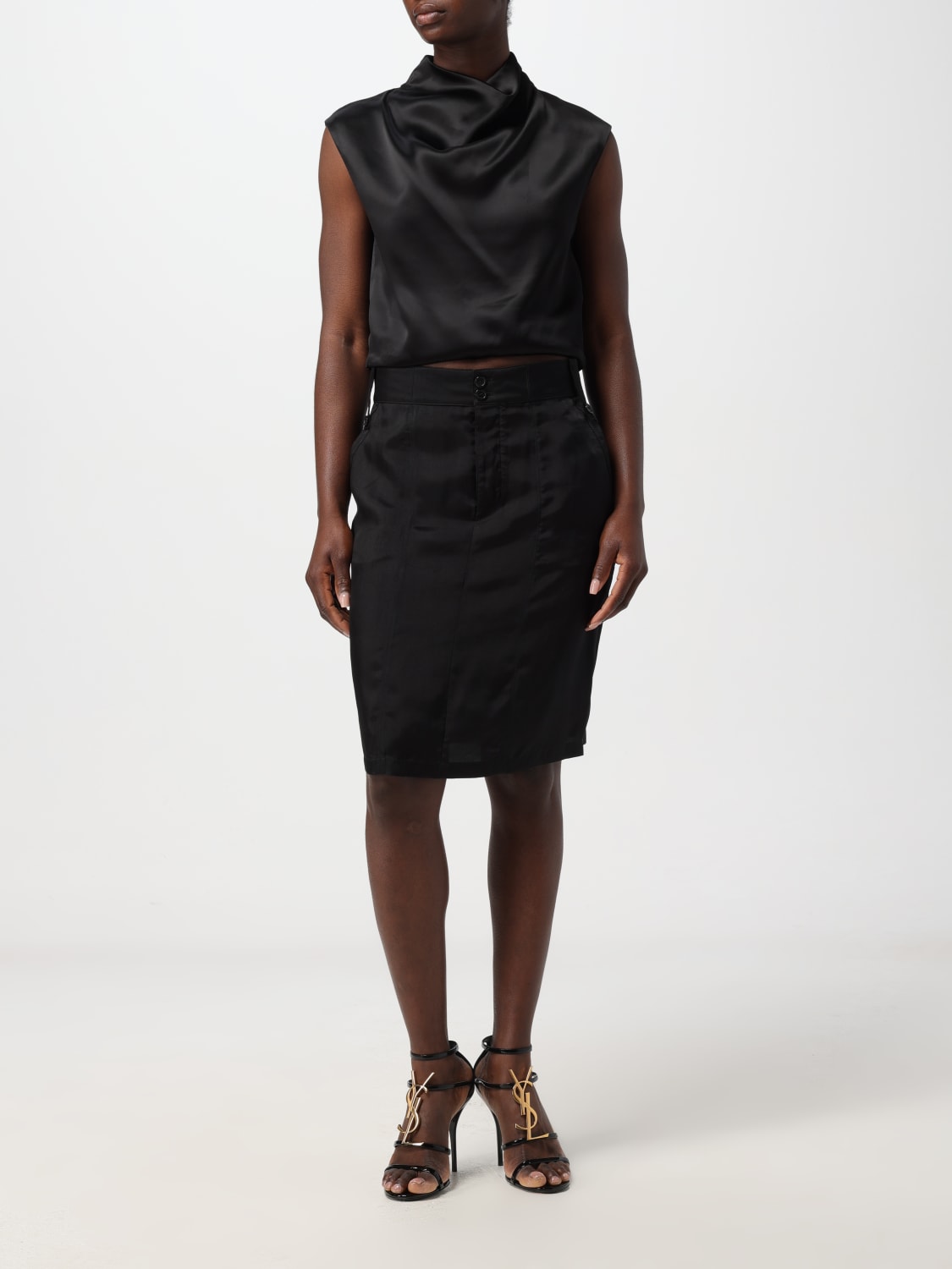 SAINT LAURENT JUPE: Jupe femme Saint Laurent, Noir - Img 2