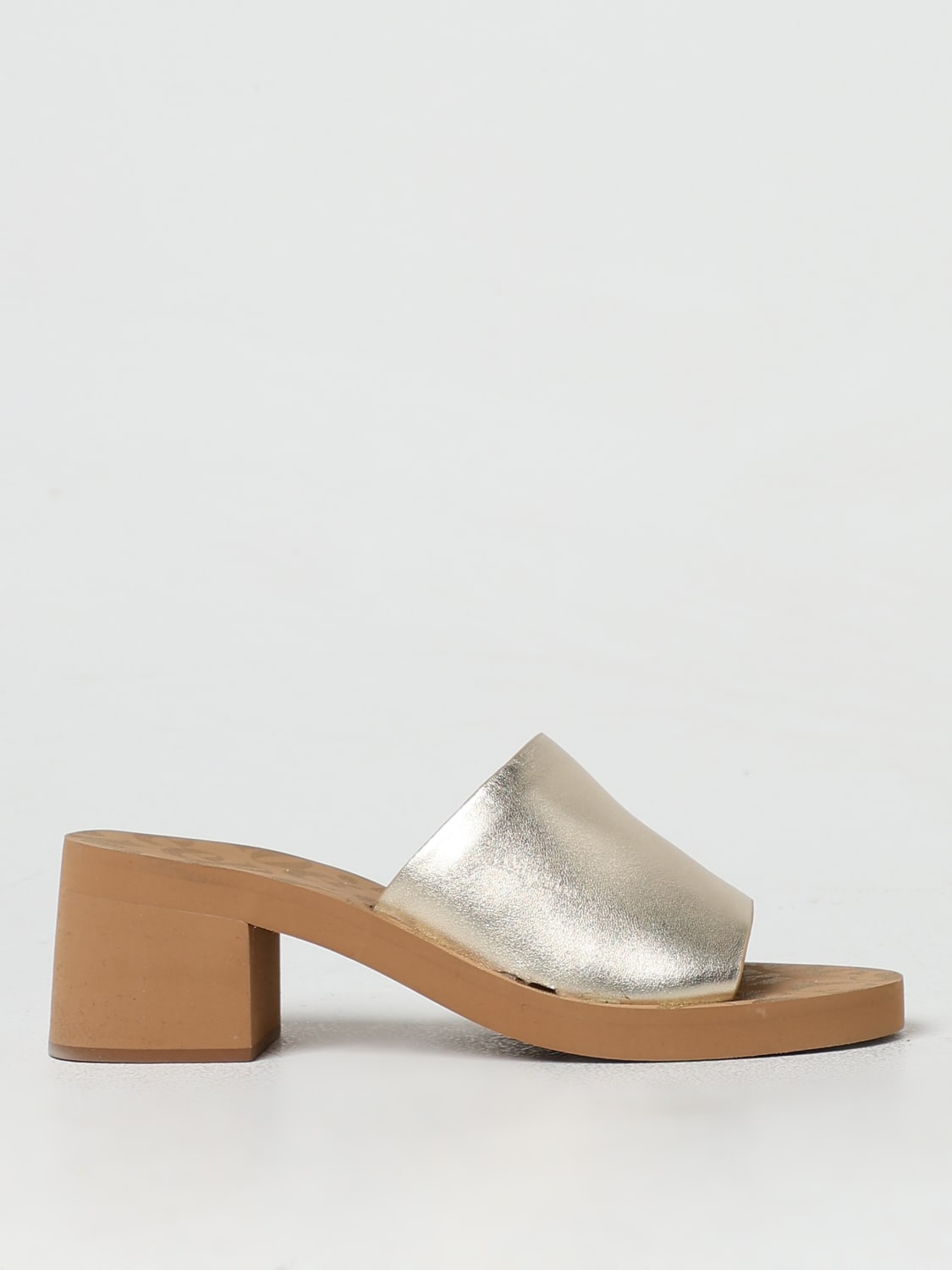 SEE BY CHLOÉ HEELED SANDALS: Flat sandals woman See by ChloÉ, Gold - Img 1