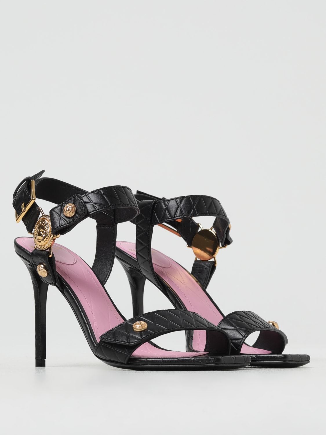 BALMAIN HEELED SANDALS: Shoes woman Balmain, Black - Img 2