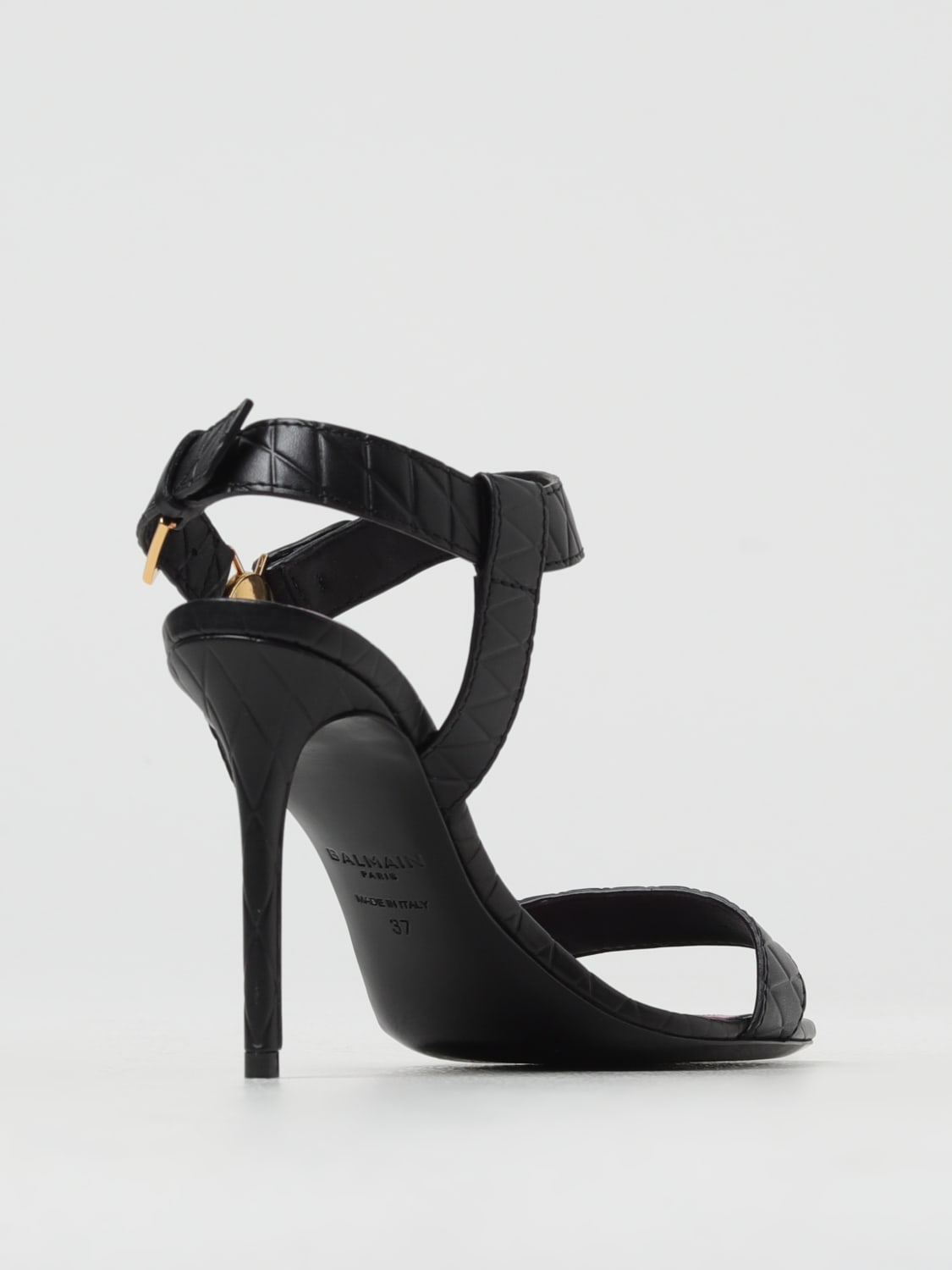 BALMAIN HEELED SANDALS: Shoes woman Balmain, Black - Img 3