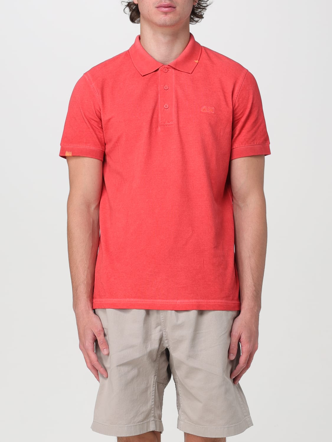 SUN 68 POLO SHIRT: Polo shirt men Sun 68, Raspberry - Img 1