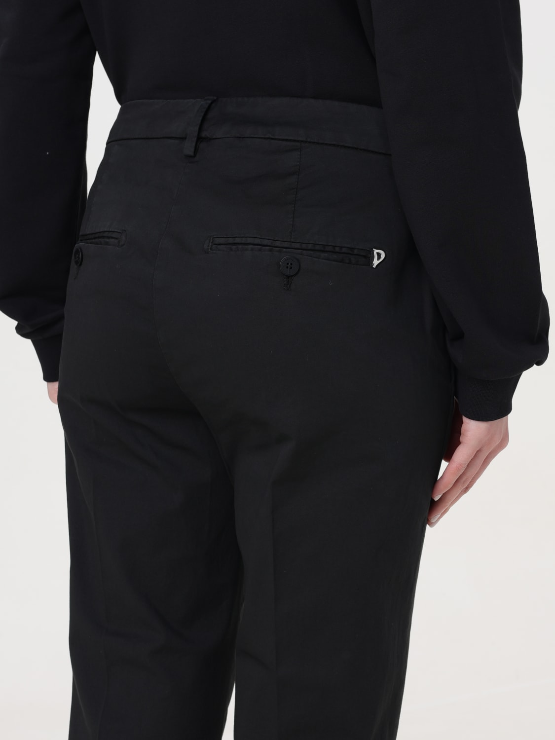 DONDUP PANTALONE: Pantalone Dondup in cotone stretch , Nero - Img 3