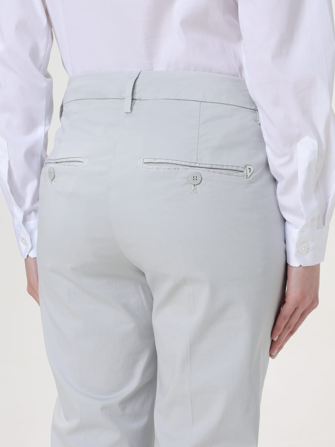 DONDUP PANTALONE: Pantalone Dondup in cotone stretch , Grigio - Img 3