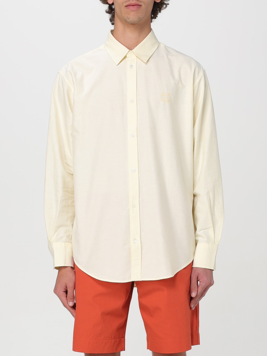 MAISON KITSUNÉ CAMISA: Camisa hombre Maison KitsunÉ, Amarillo - Img 1